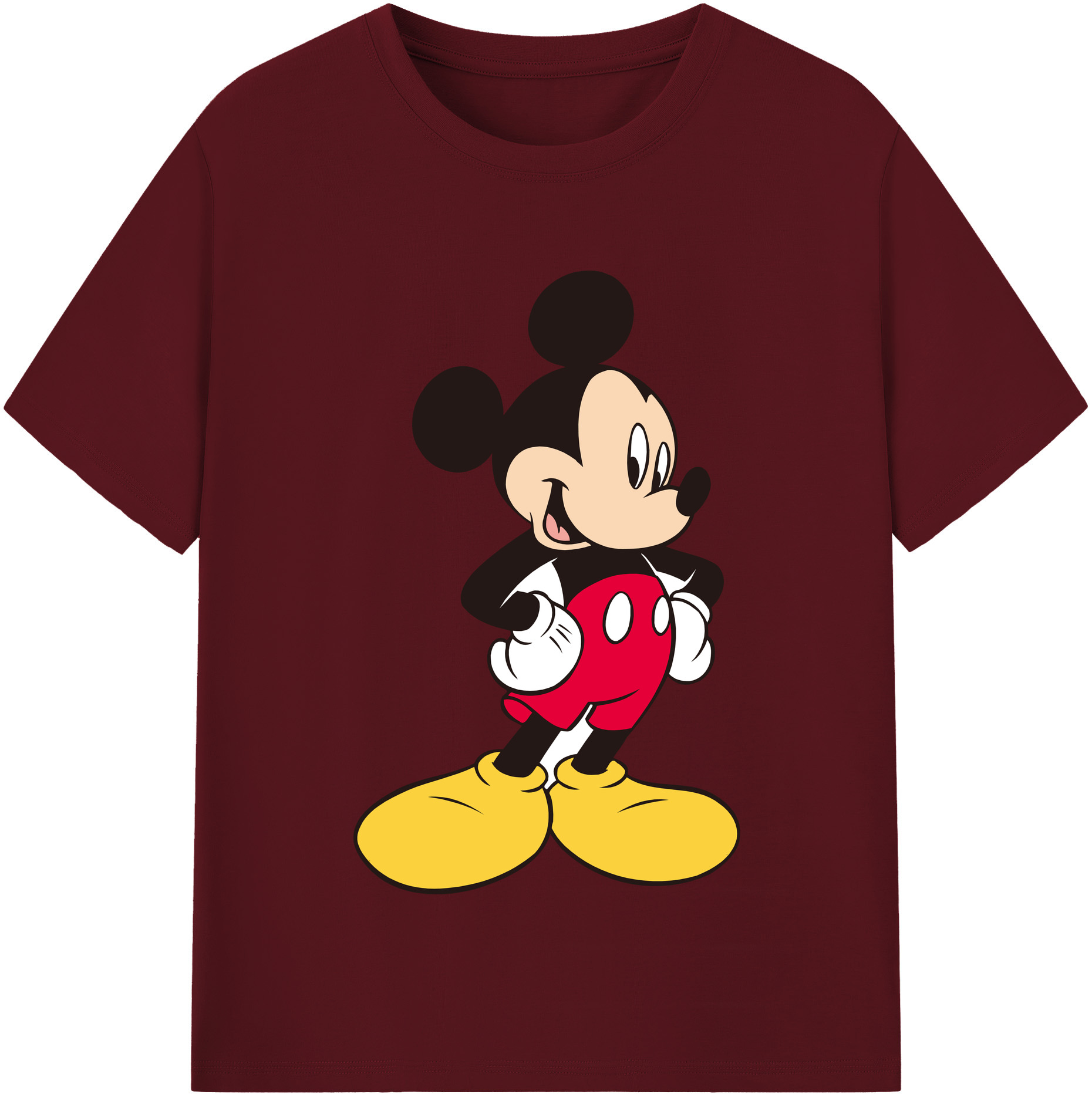 （画像用） ミッキーマウス Mickey Mouse 綿100％半袖Tシャツ（フロントプリント）
